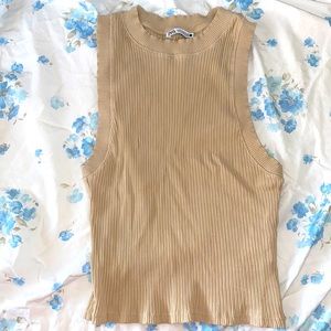 Zara tan tank top
